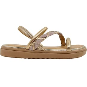 Sandália Feminina Papete FlatForm Casual Dia a Dia com Brilho Tiras Trançadas Conforto Mississipi Ma962