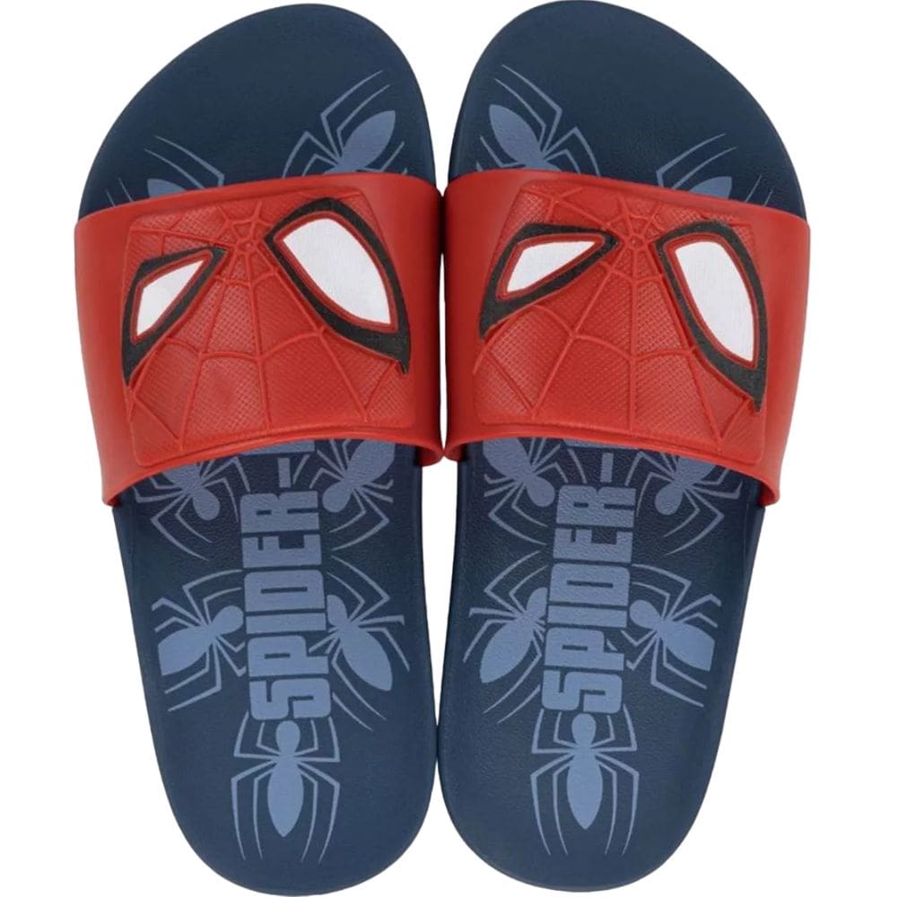 Chinelo Infantil Menino Slide Gaspea Casual Dia a Dia Escola Passeio Homem Aranha Grendene Kids 23194
