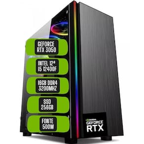 PC Gamer Skill Win Intel 12ª Geração Core i5 12400F 16GB DDR4 Placa de vídeo Geforce RTX 3050 8GB SSD 256GB STL-059