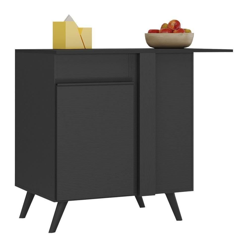 Balcão Cozinha De Canto 1 Porta Veneza Mp3743.895 Preto