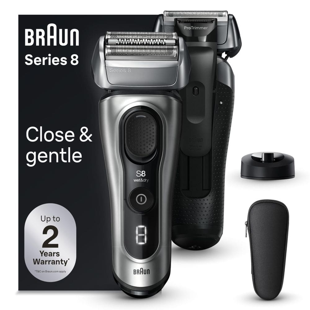 Barbeador elétrico Braun Series 8 8517s para homens molhados e secos