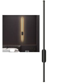 Luminaria Arandela LED Perfil Slim Fit 3 em 1 Luz Indireta Parede Sala Quarto Moderno Ambiente Minimalista Iluminaçao