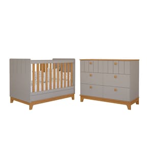 Berço e Cômoda Biscoito Permobili MDF 06 gavetas