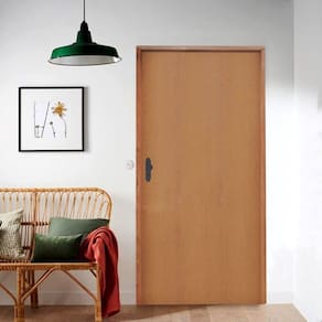 Porta Lisa Padrão Imbuia Batente Ecolológico 09 Fechadura 823/02 62 X 2,10 Esquerdo Natural