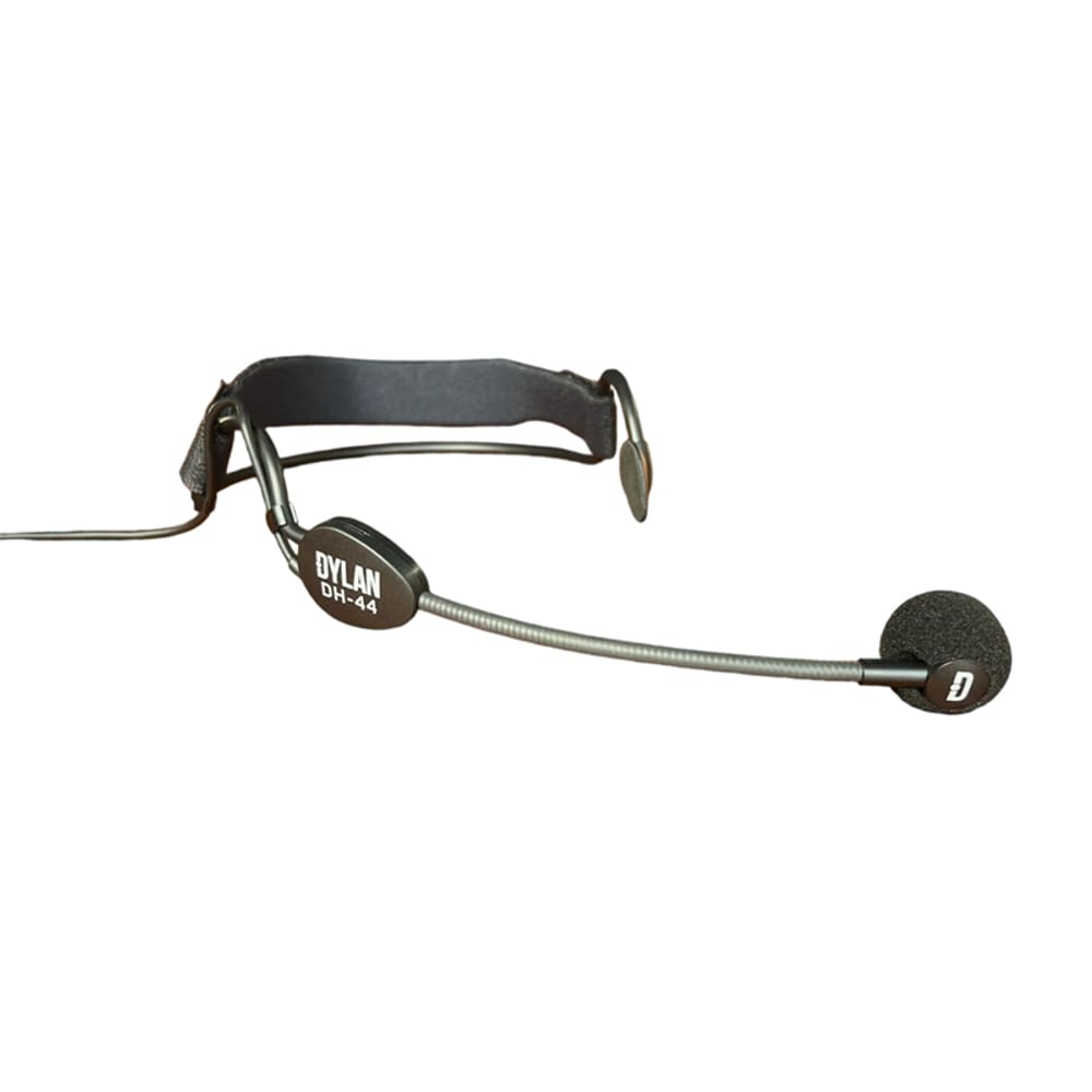 Microfone Dylan Dh-44 Headset Dinamico Caridioide Preto C/ Minixlr 4Pinos