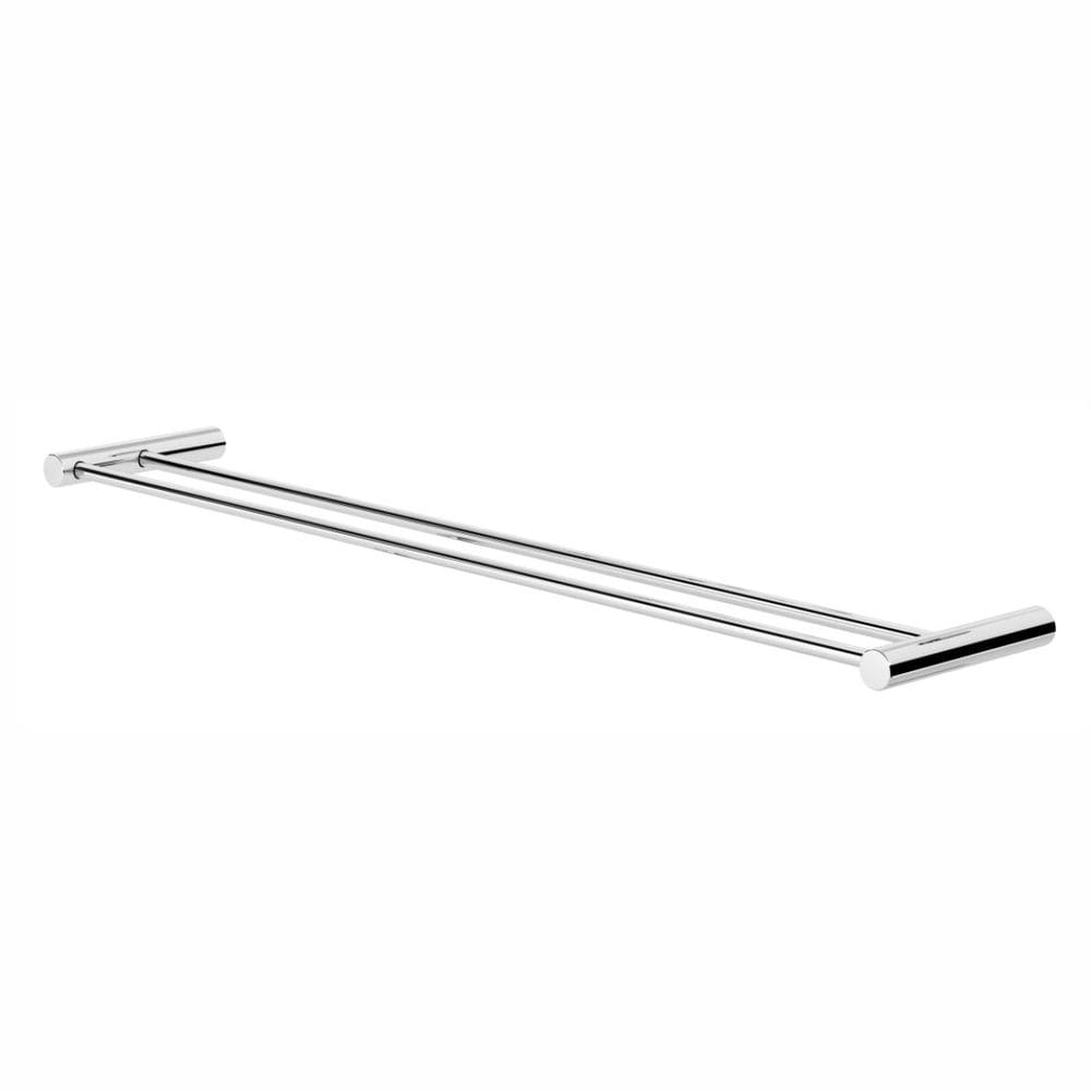 Porta Toalhas Duplo Para Banheiro Orion 70cm Prata Polido 1031070OR