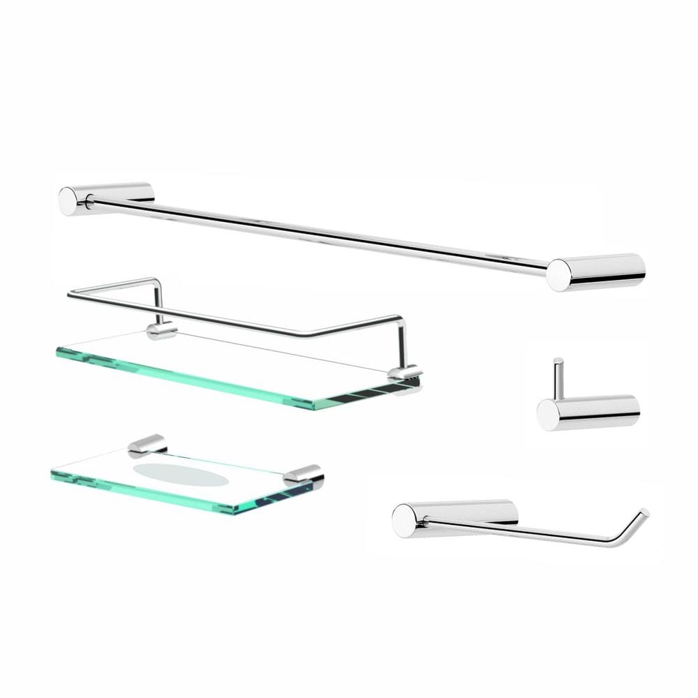 Kit De Acessórios Para Banheiro Orion Prata Polido 2100OR