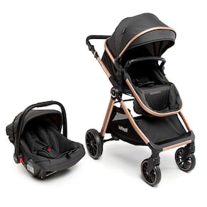 Travel System Romanzo Duo 3 Posições (0 a 15 kg) - Preto Bronze