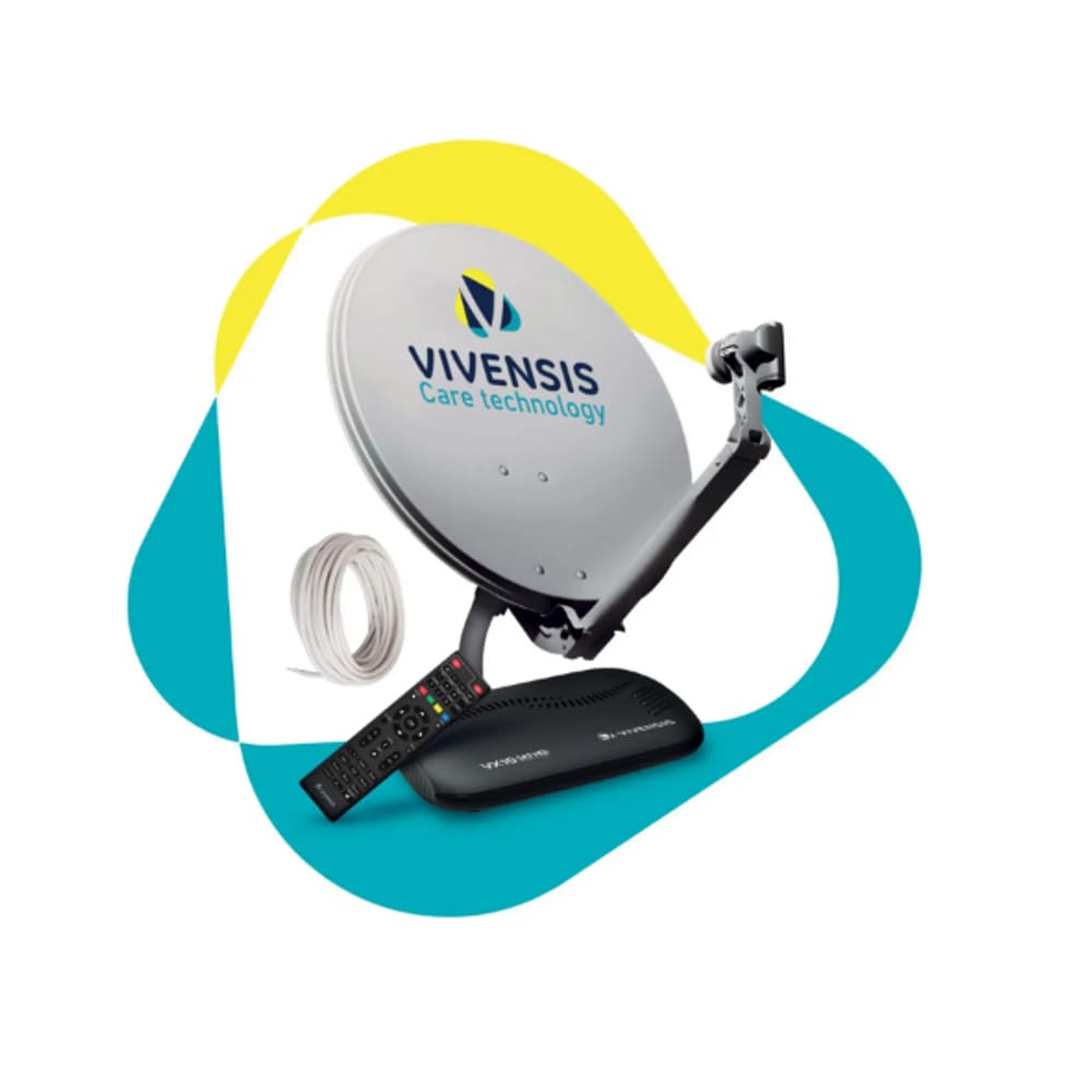 Antena Parabólica 60cm com Recepitor Vivensis VX10 SatHD