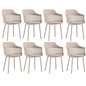 Kit com 8 Cadeiras para Sala de Jantar Marcela Nude