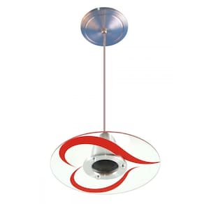Lustre Pendente De Teto Coração 1 Vidro 30cm - Quarto, Sala