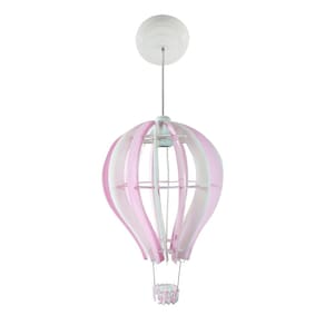 Luminária Infantil Pendente Balão Rosa Quarto Criança Teto