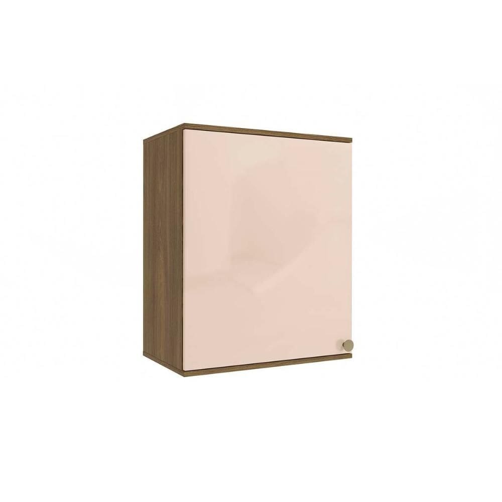 Armário de Cozinha Modulado Curve N644 c/ 1 Porta 60cm Nogueira/Macadamia - Kappesberg