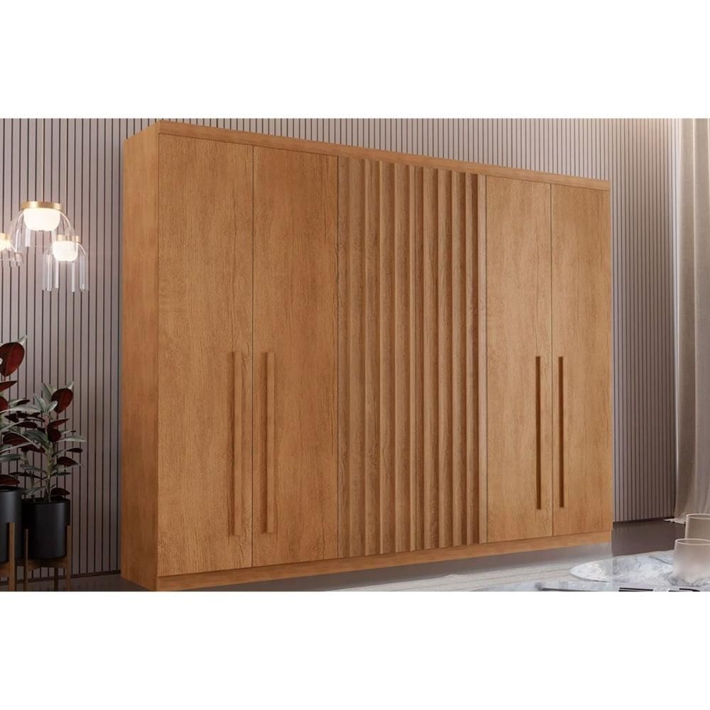 Guarda Roupa 6 Portas e 4 Gavetas Denver Naturale - Rufato