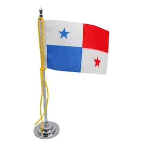 Mini Bandeira De Mesa Da Panamá 15 Cm Poliéster