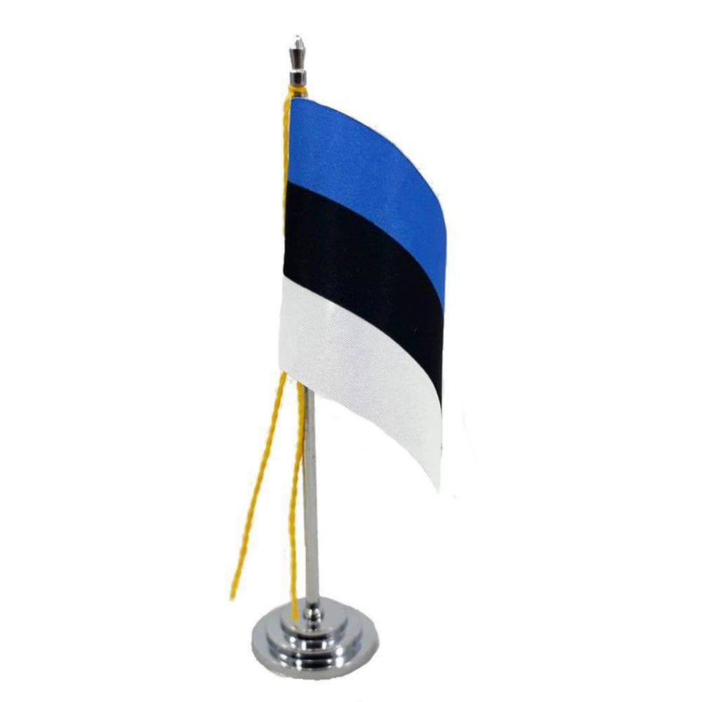 Mini Bandeira De Mesa Estônia 15 Cm Poliéster
