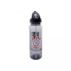 Garrafa Squeeze com Canudo Retrátil 700ml Corinthians