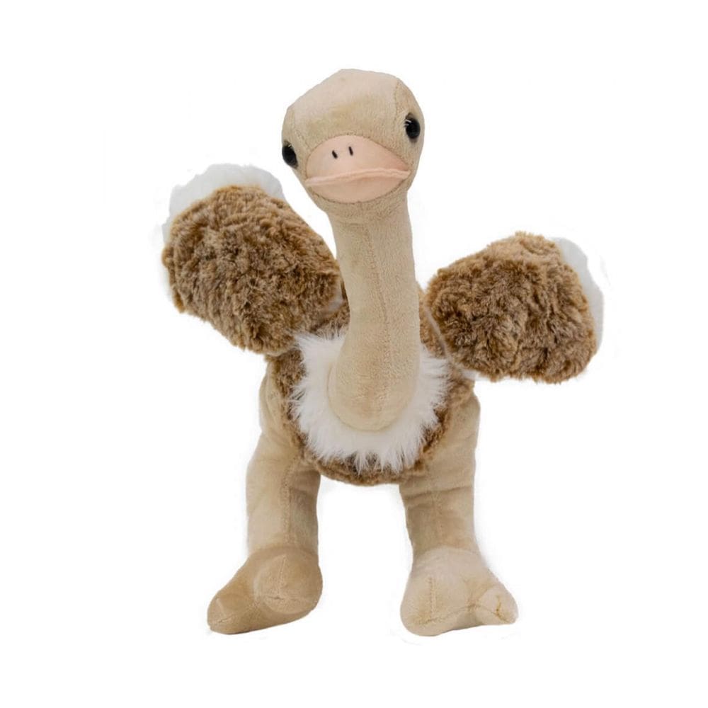 Avestruz De Pelúcia Realista Marrom 32 Cm