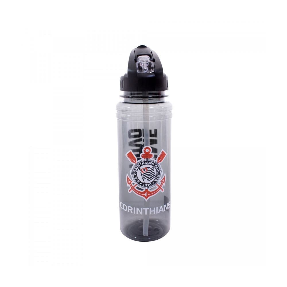 Garrafa Squeeze com Canudo Retrátil 700ml Corinthians