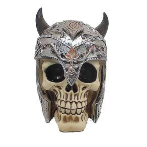 Enfeite Decorativa Caveira Com Chifre 14 Cm