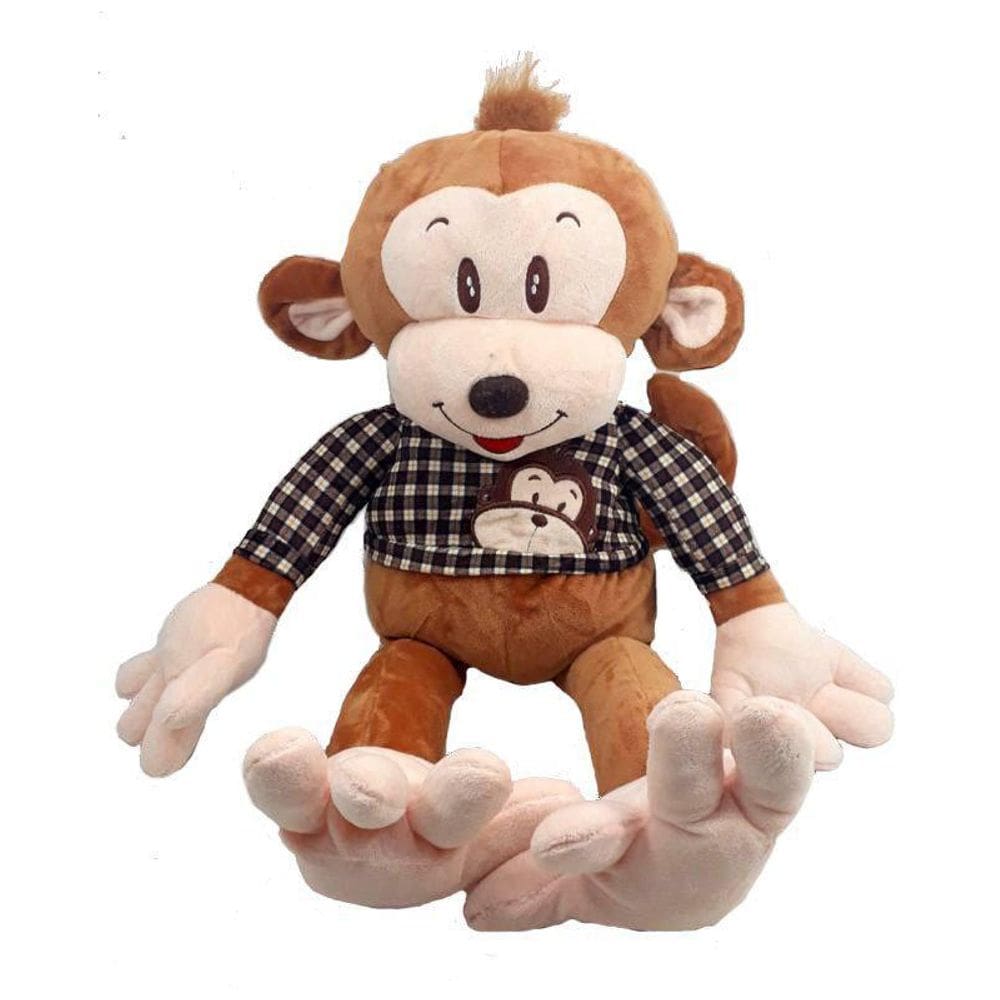 Macaco De Pelúcia Grandão 62 Cm Marrom