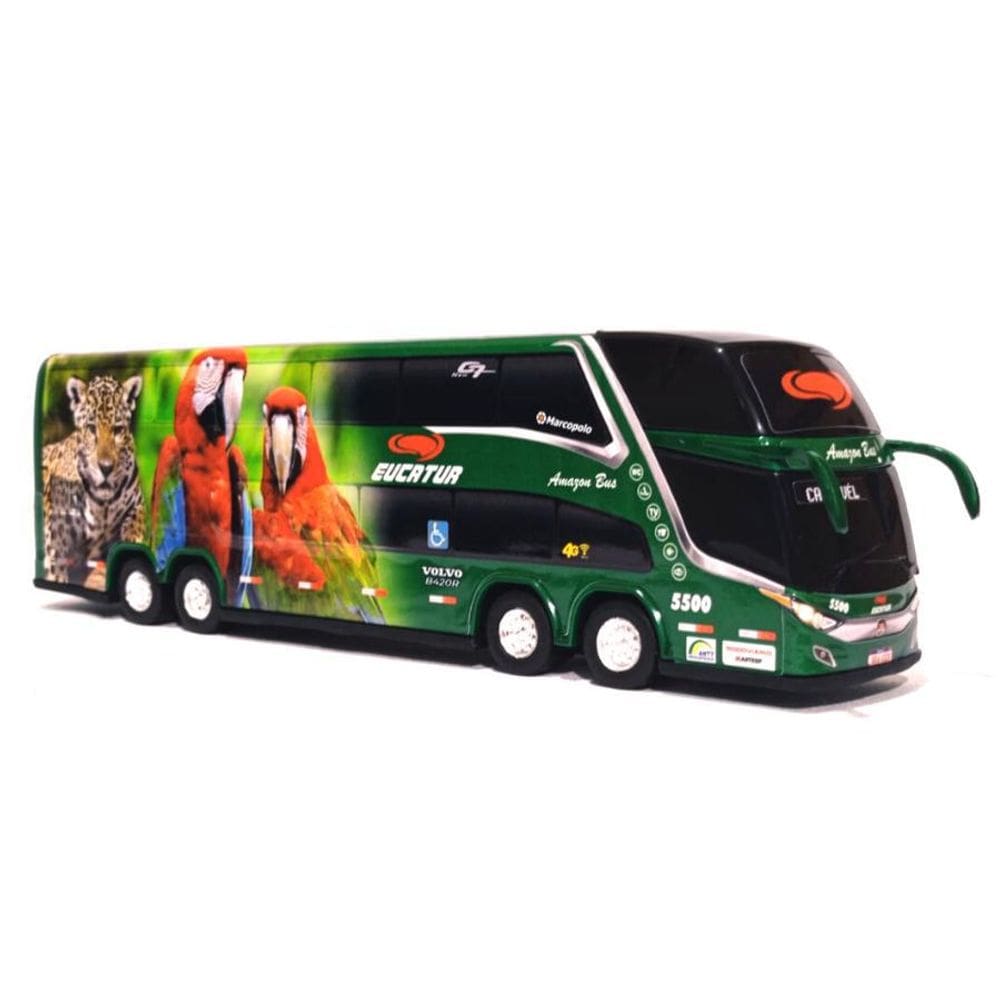 Brinquedo Miniatura Ônibus Eucatur Verde 1800 Dd 30Cm