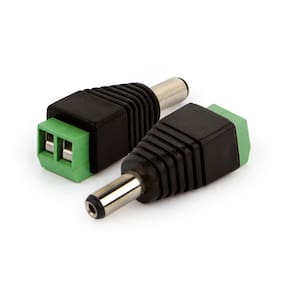 Conector P4 Macho Kit 100 Uni Com Borne para CFTV Camera