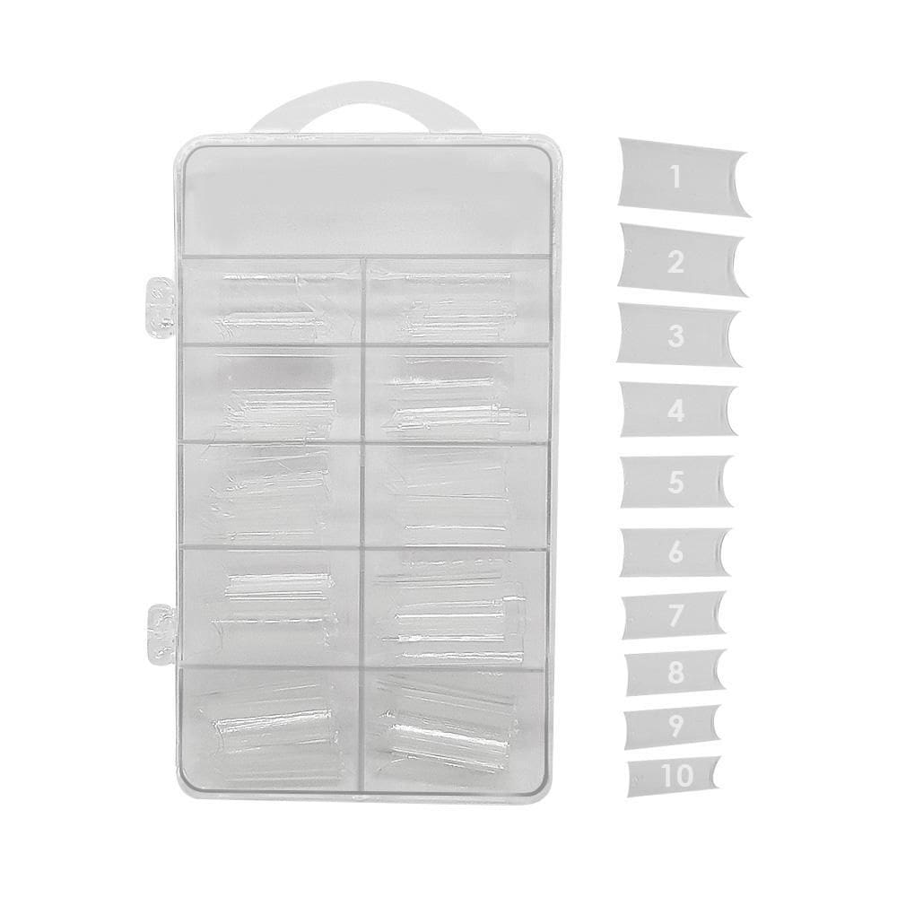 Tips Curvatura C Transparente Profissional Unhas 100 Unid