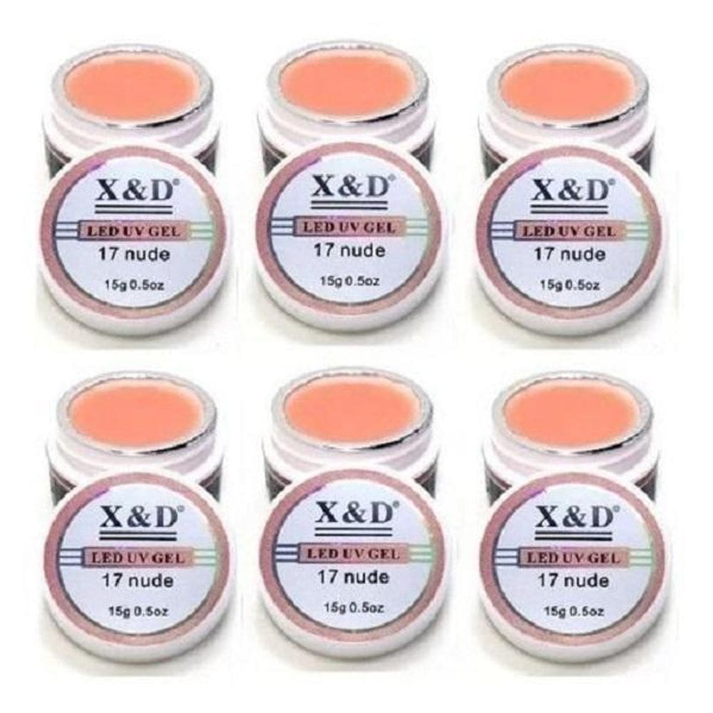 Gel X&D 15 Gramas 17 Nude Pacote Com 6
