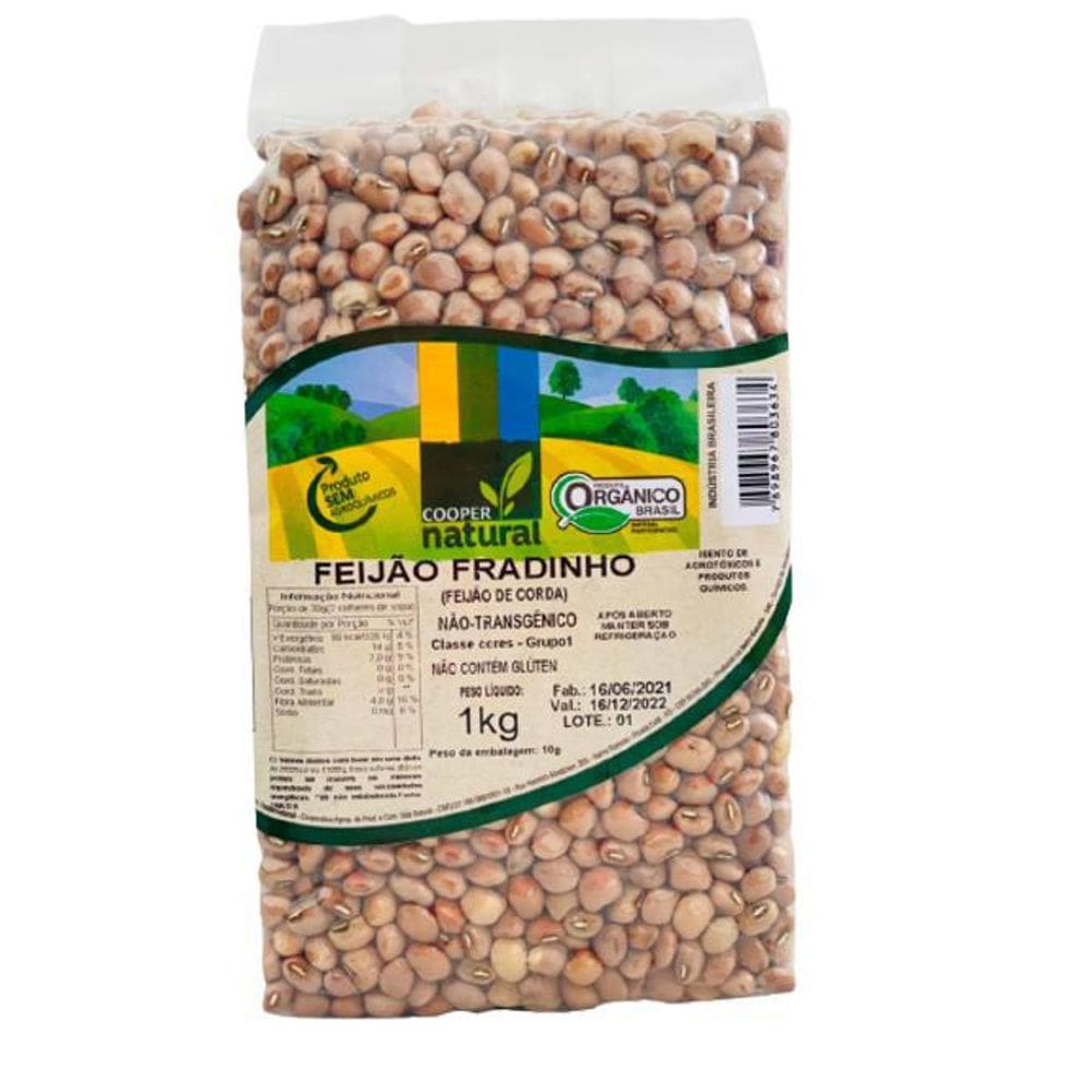 Feijão Fradinho Orgânico Coopernatural 1Kg