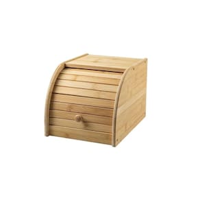 Porta Pão Pequeno com Abertura Frontal Sense 20 x 27 x 18 cm Bambu Ou