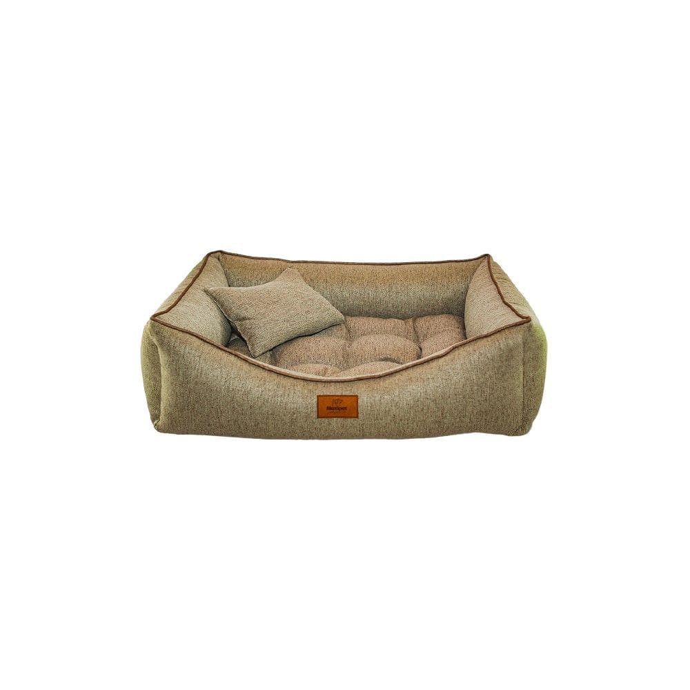 Cama para Cachorro Retangular em Linho Marrom Média (M) 55 x 42 cm