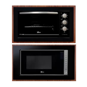 Kit Forno Elétrico 48 L e Micro-Ondas 25 L de Embutir Fit Line Moldura Preta 110 V Fischer