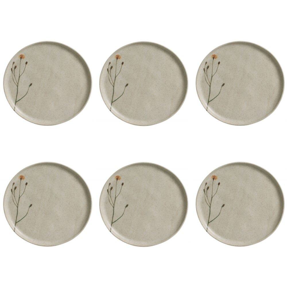 Conjunto de Pratos Rasos 06 Peças Bio Campestre Porto Brasil
