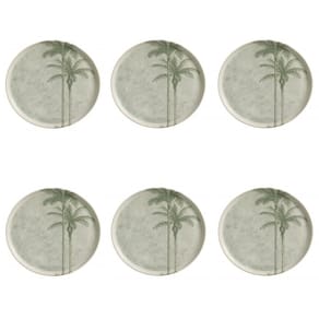 Conjunto de Pratos Rasos 06 Peças Bio Tropicália Porto Brasil