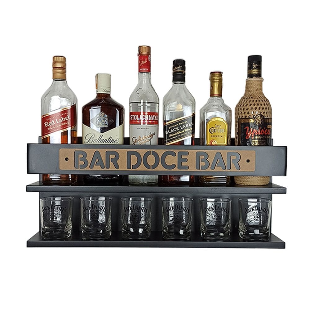 Barzinho para Sala Barzinho de Parede - Bar Doce Bar - Preto