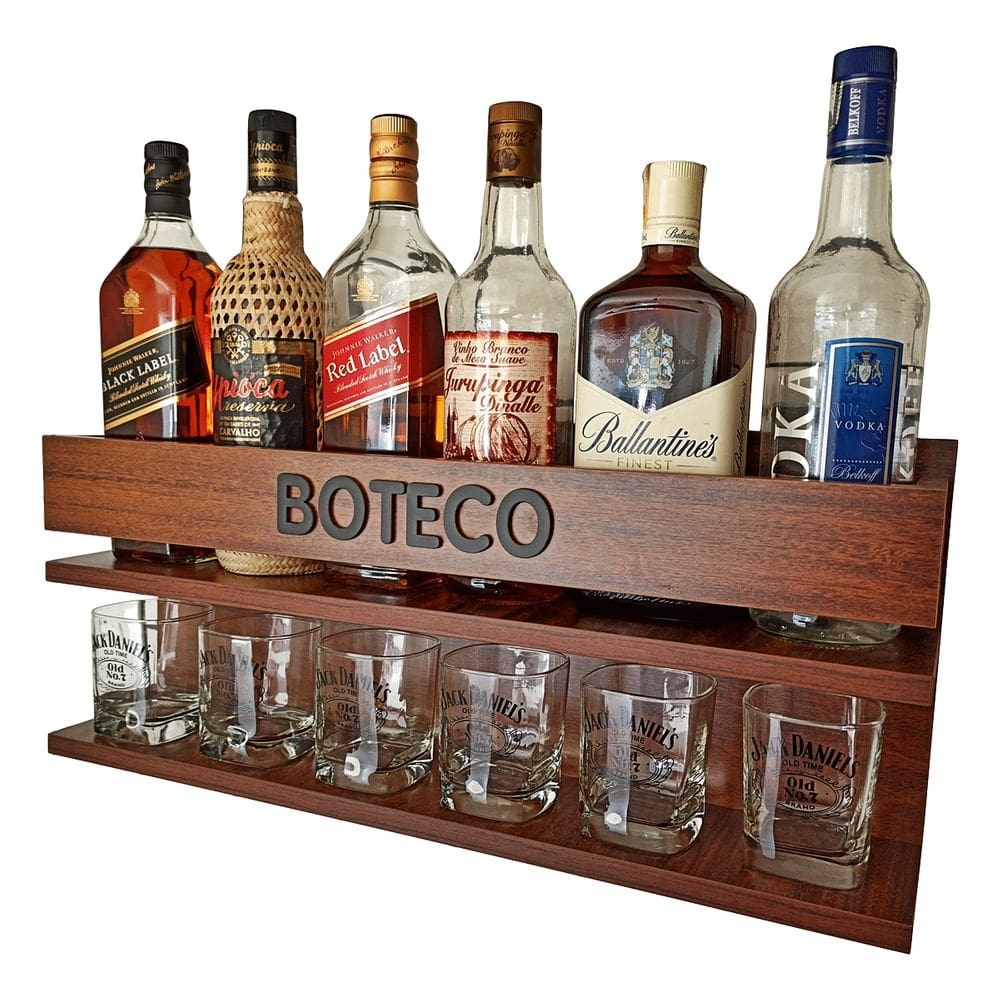 Barzinho para Sala Barzinho de Parede - Boteco - Imbuia