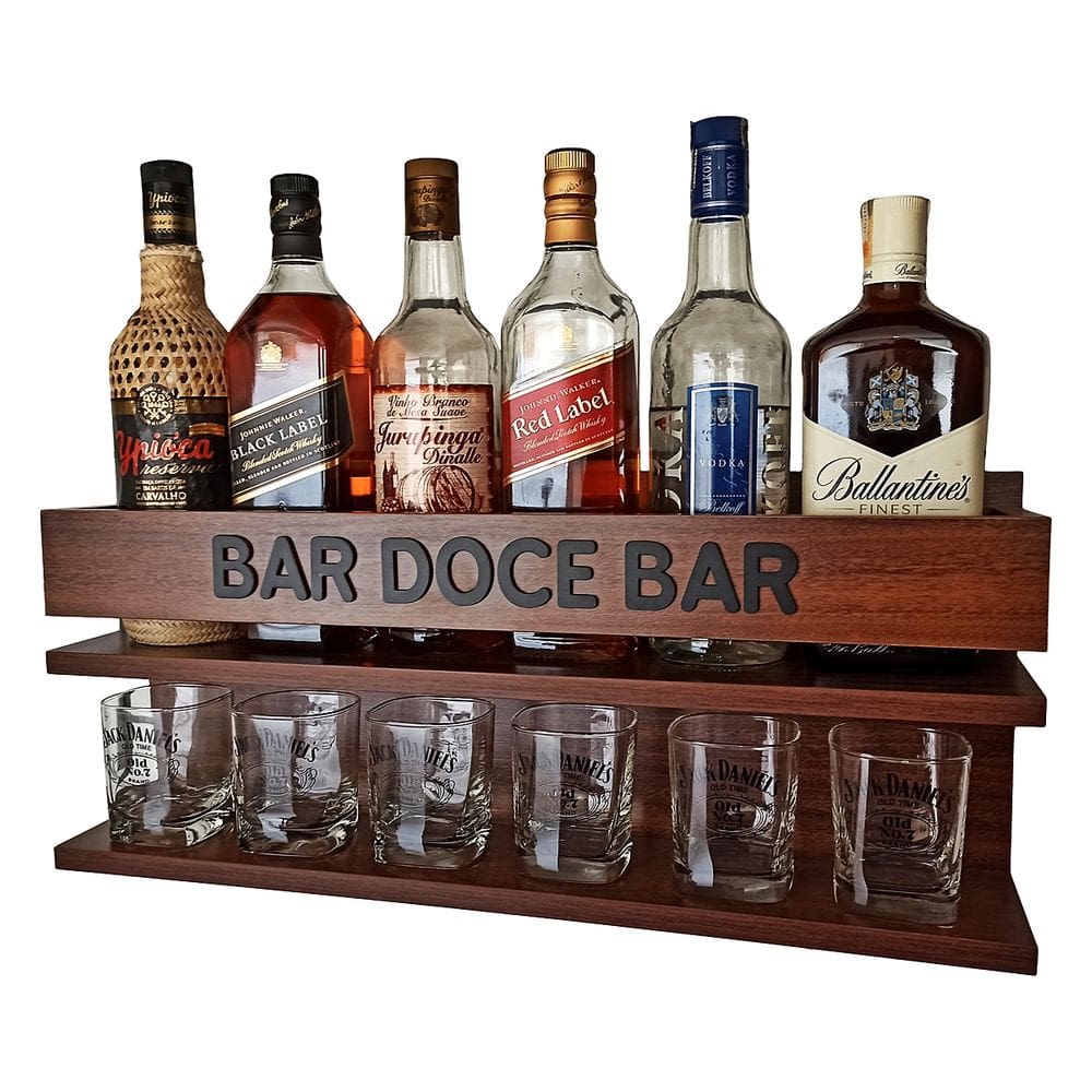 Barzinho para Sala Barzinho de Parede - Bar Doce Bar Imbuia