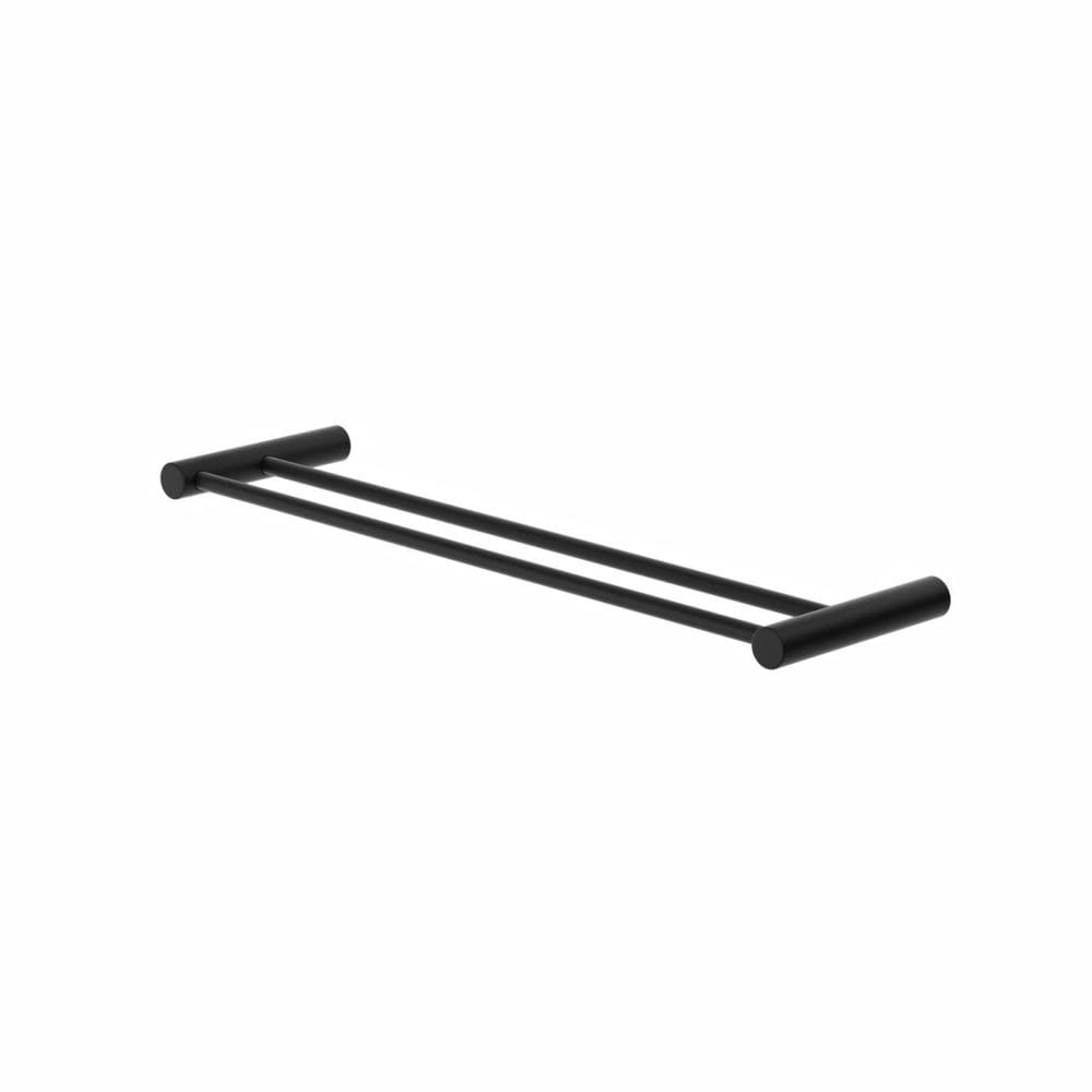 Porta Toalhas Duplo Para Banheiro Orion 30cm Suporte Preto 1031030OR