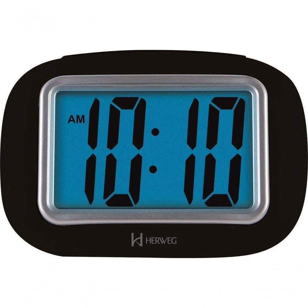 Despertador Digital Preto Herweg 2976 único