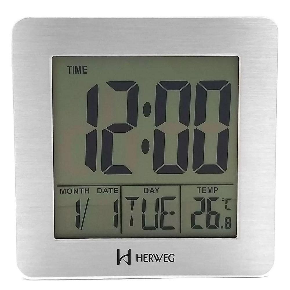 Despertador Digital Importado Branco Herweg 2985 único