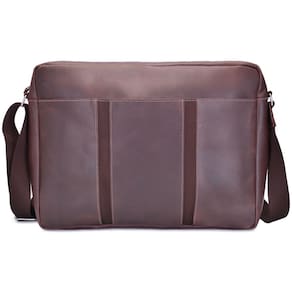 Bolsa Pasta Carteiro Porta Notebook em Couro Masculina