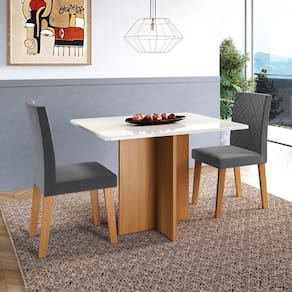 Mesa de Jantar 2 Lugares Florida 10083.6 Tecido Grafite - Indekes