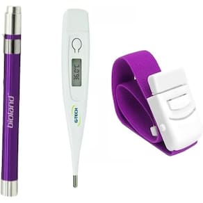 Kit Bolso Enfermagem Lanterna Clínica Com Termometro E Garrote