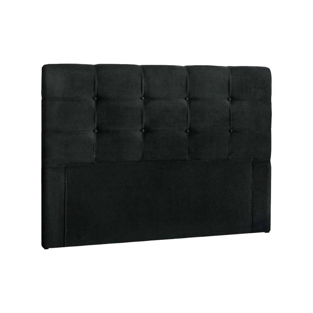 Painel de Cama Box Estofada - Clean Plus Casal - Suede Negro - Simbal