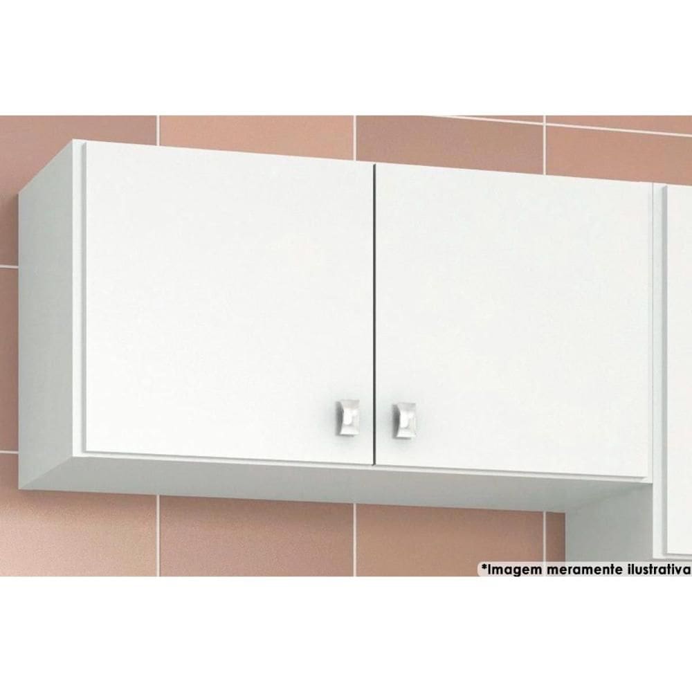 Armário Aéreo Multiuso p/ Área Serviço AM3104 c/ 2 Portas Branco - Tecno Mobili