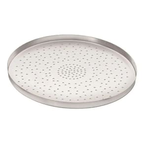 Forma Assadeira P/ Pizza 35cm Em Alumínio Com Furos / Furada