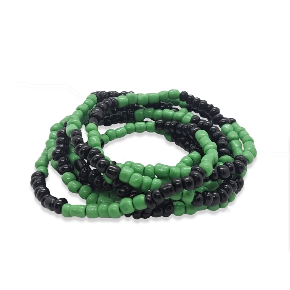 Guia Proteção Espiritual Verde e Preto Bicolor 60 cm