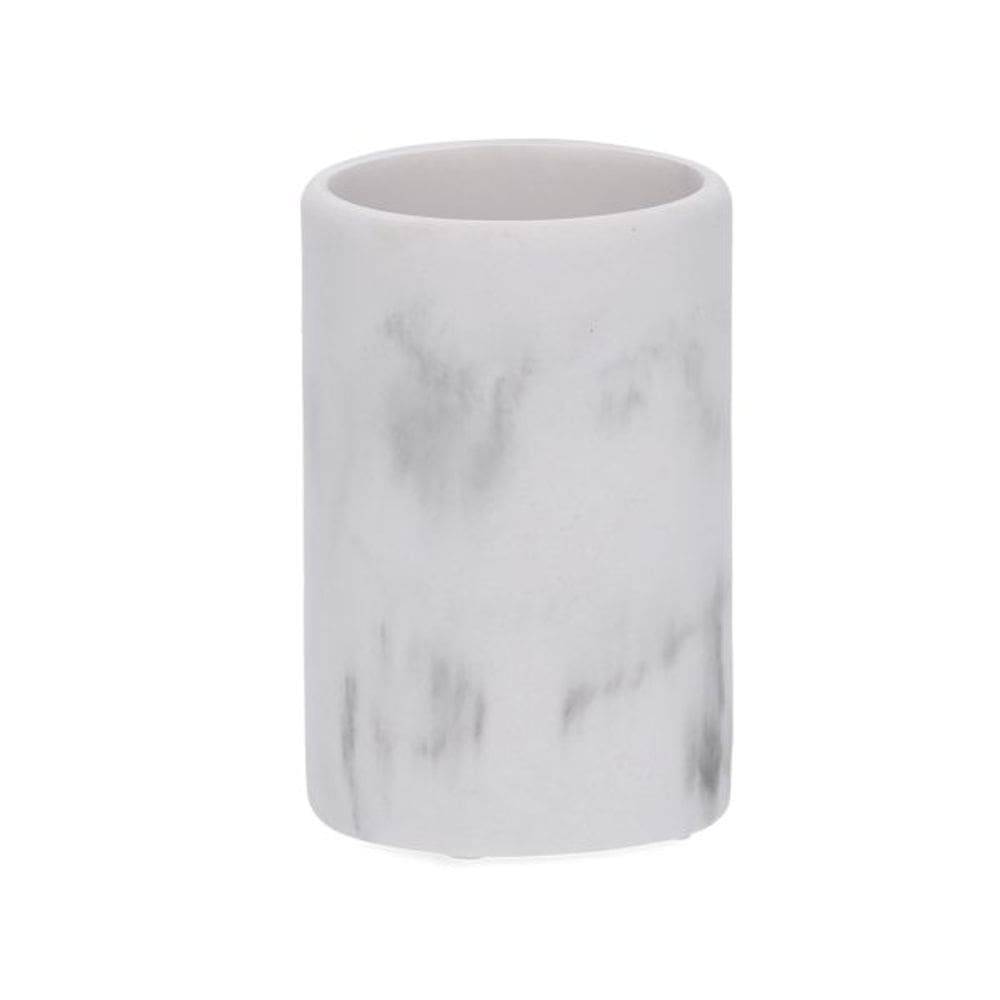 Copo em Poliresina Branco Marmorizado 13cm 19208 Mart