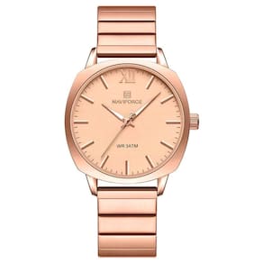 Relógio De Pulso Quartzo Em Aço Inoxidável Feminino Impermeavel Casual Rosa